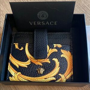 Versace Black and Gold Men's Wallet